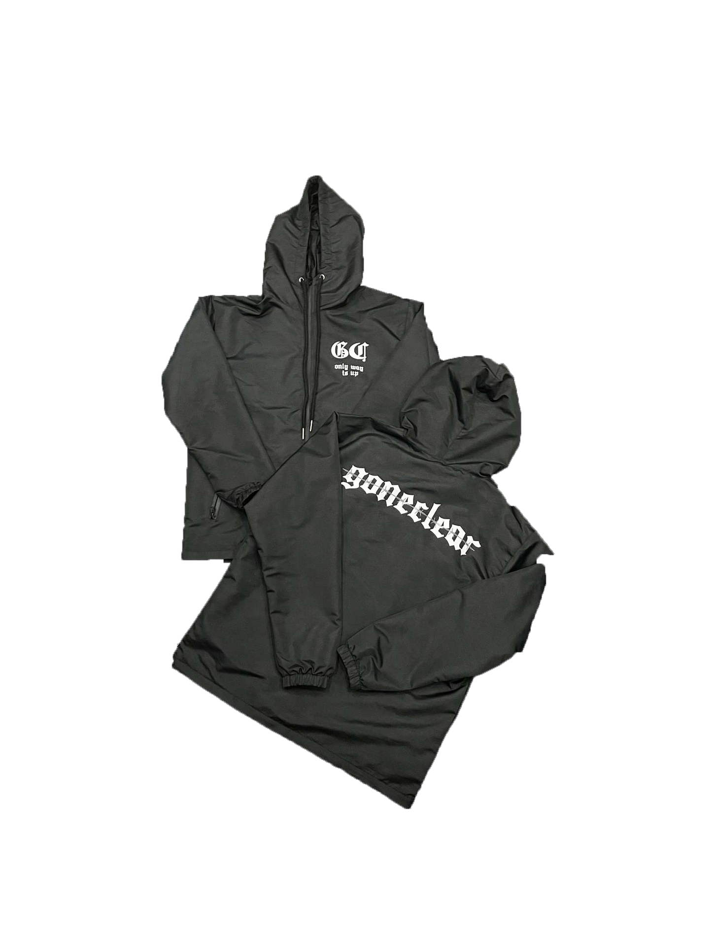 GoneClear Black Windbreaker